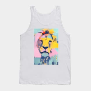 Lion Pop art remix inspired by Andy Warhol Tank Top